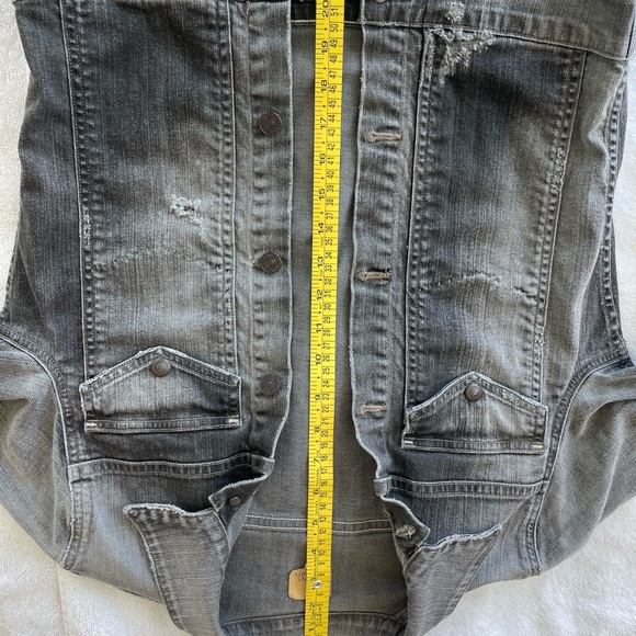 Citizens of Humanity Jean Jacket / black gray distressed classic fitted lovely S - Picture 10 of 16